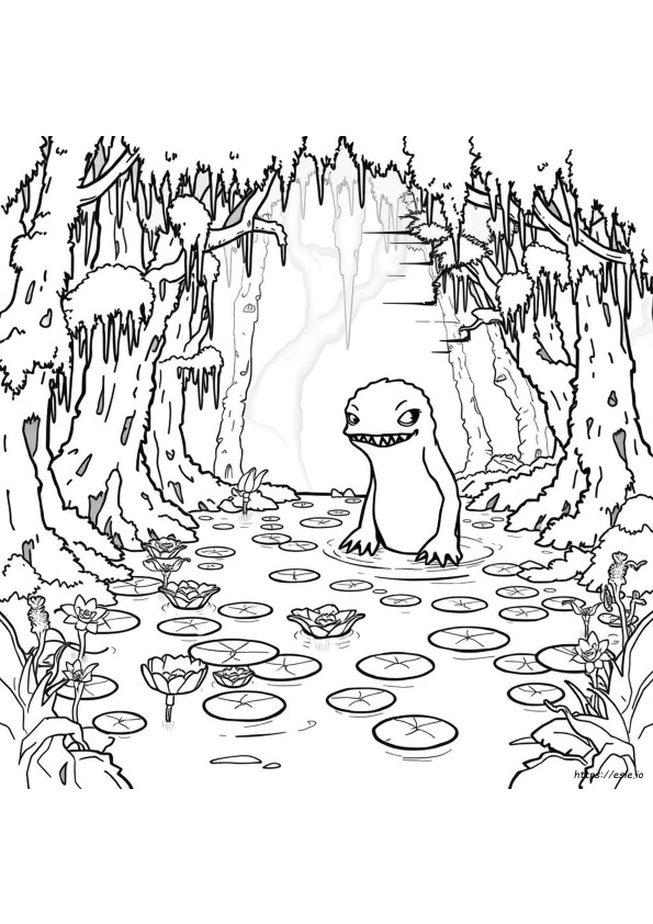 Coloriage Monstre Des Marais