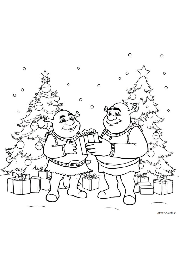 Shrek Weihnachten Ausmalbilder