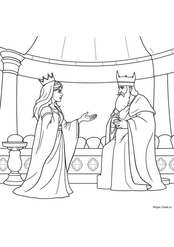 Páginas Para Colorear De La Historia Bíblica De La Reina Ester