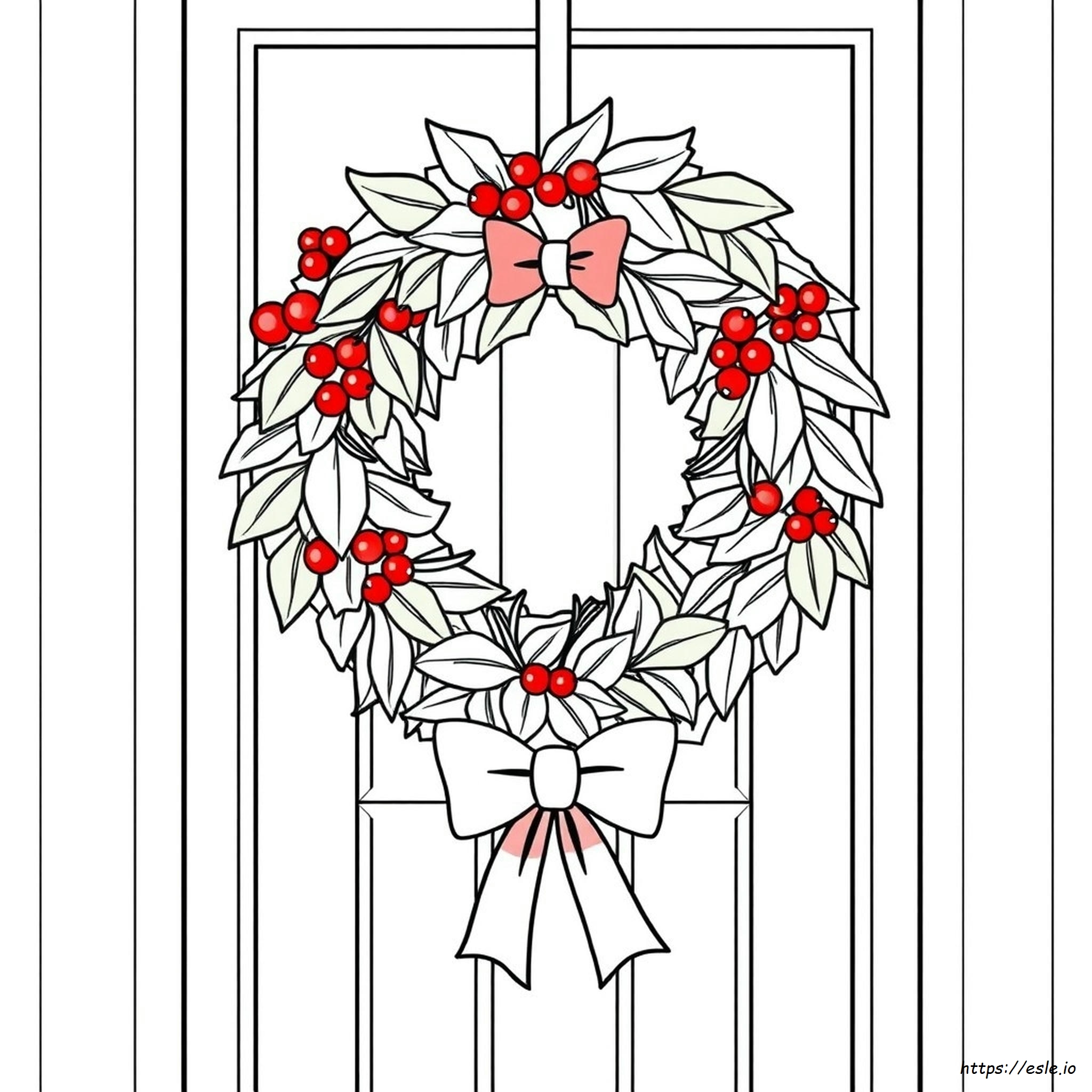 Corona De Navidad Para Colorear