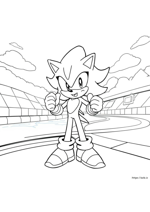 Gambar Mewarnai Shin Sonic