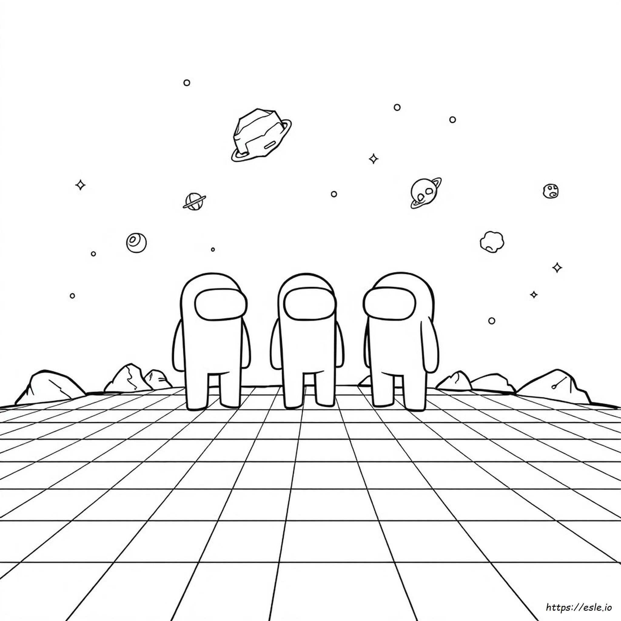 Drawing Among Us Game Coloring Pages