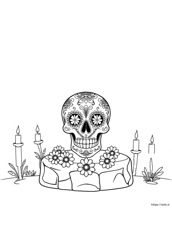 Mexicaanse Schedel Kleurplaten