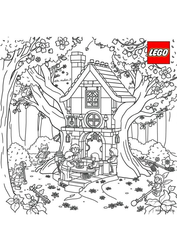 Coloring Pages Lego Elves