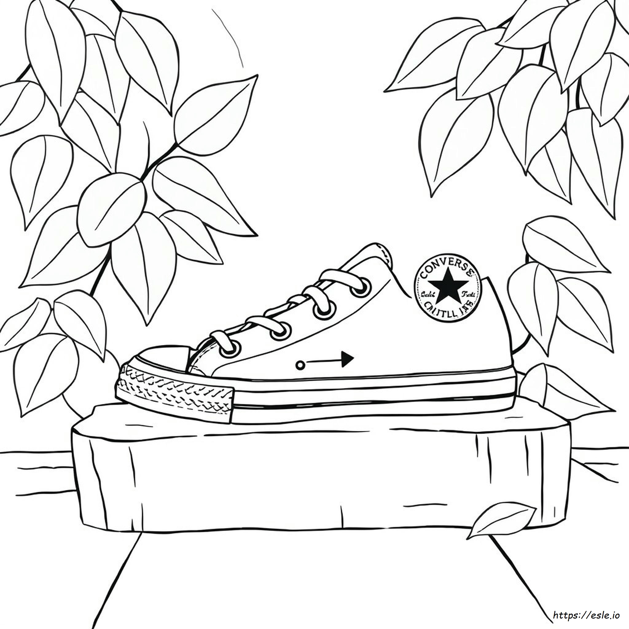 Converse Shoe Coloring Page
