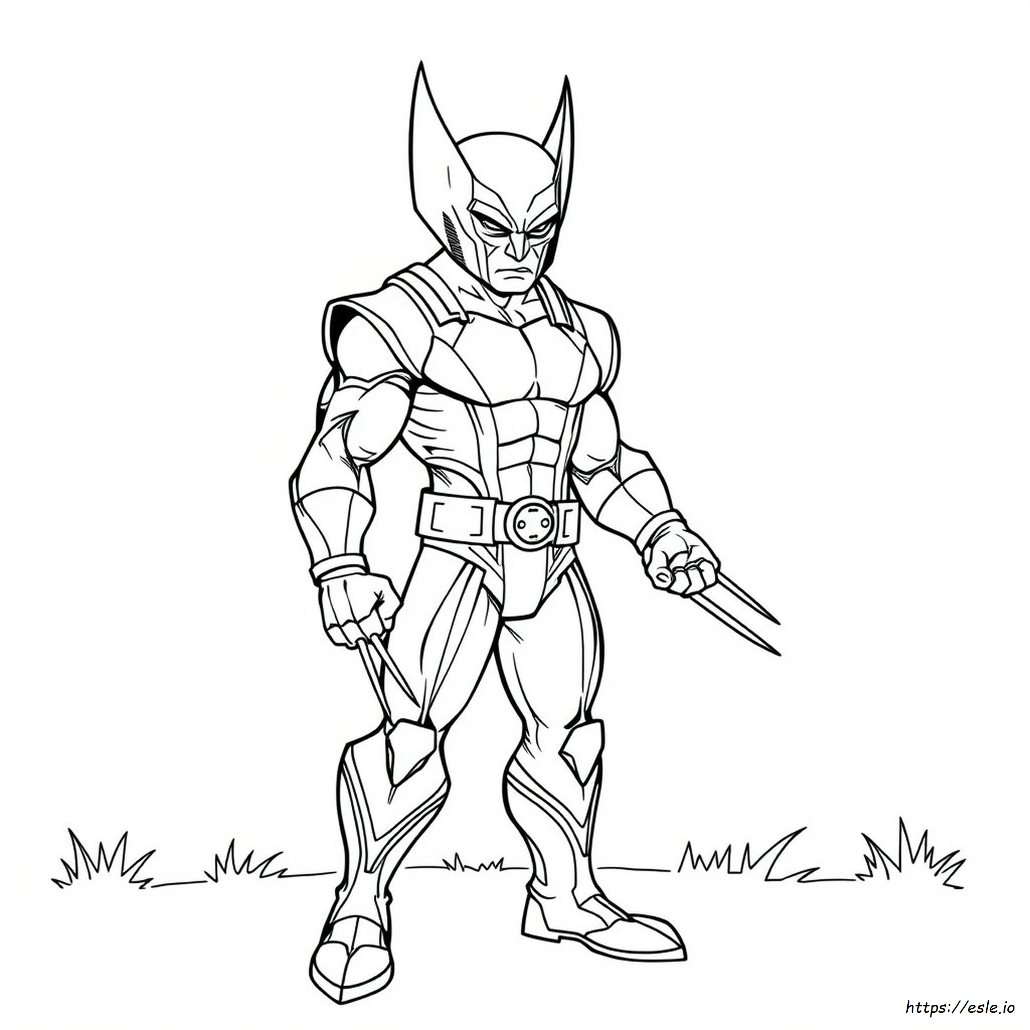 Wolverine Con Traje, Página Para Colorear