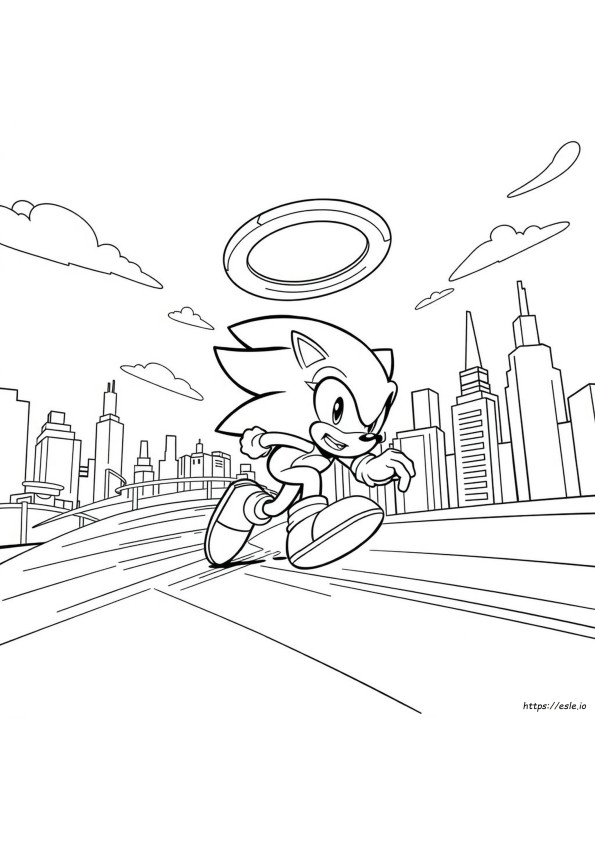 Klasik Super Sonic Gambar Mewarnai
