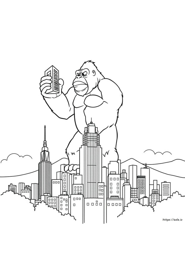King Kong Coloring Pages 2021