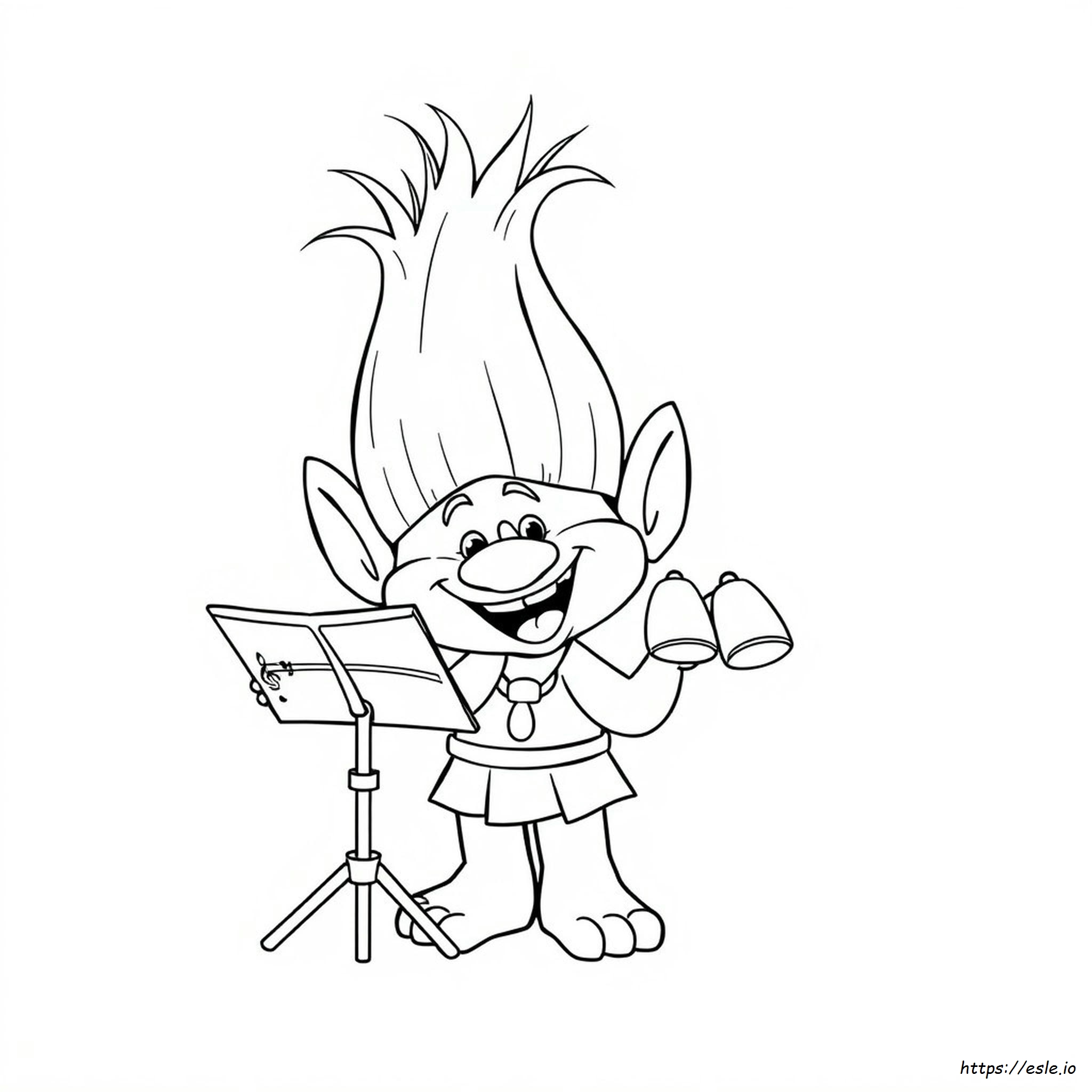 Coloriages Les Trolls En Avant La Musique