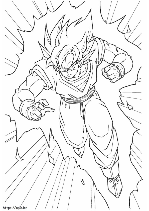 Puterea lui Son Goku de colorat