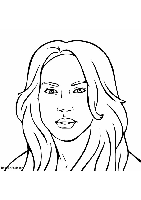 Printable Jennifer Lopez coloring page