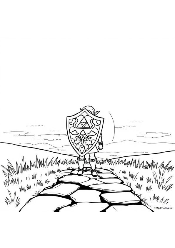 Hylian Kalkanı Boyama Sayfası