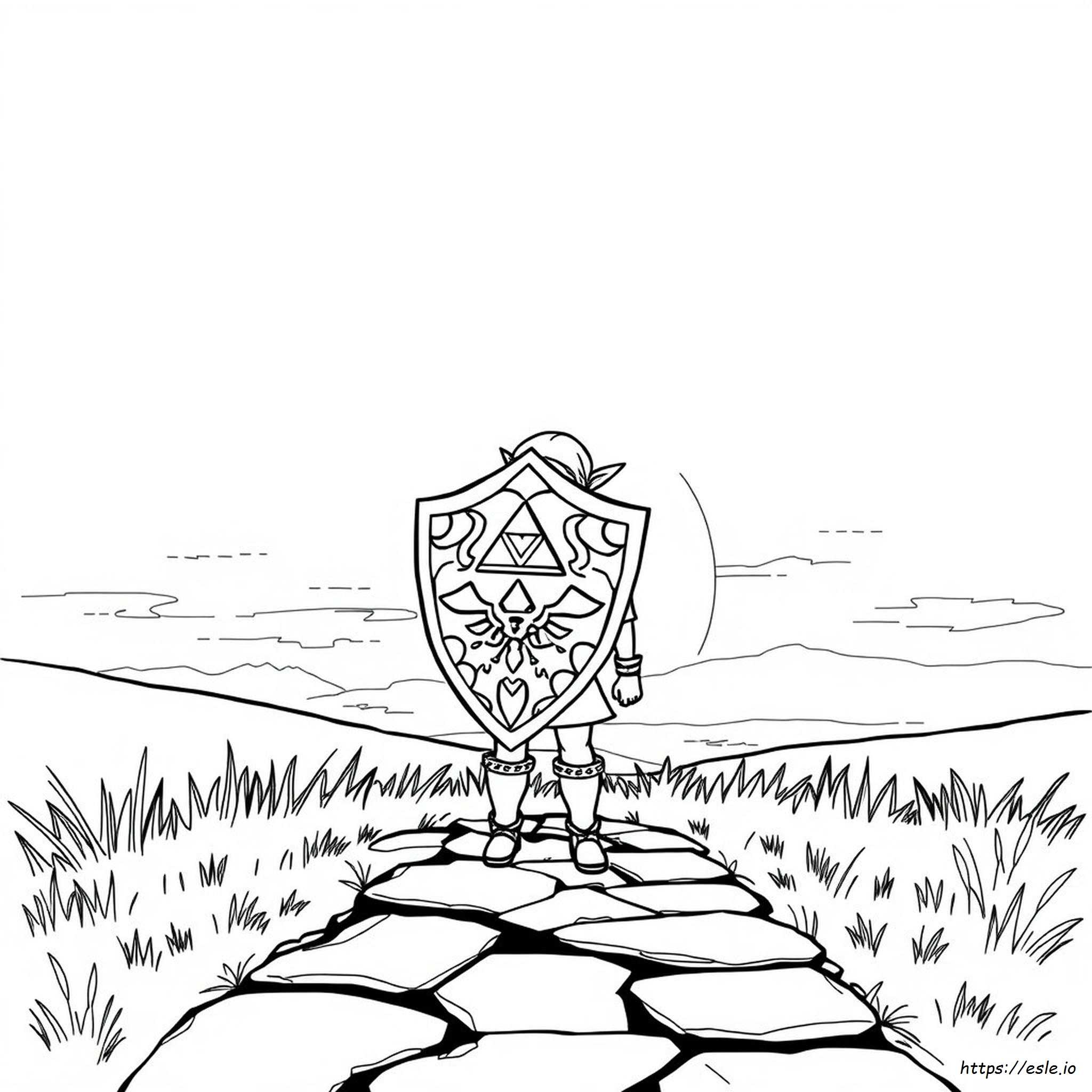 Scudo Hylian Da Colorare