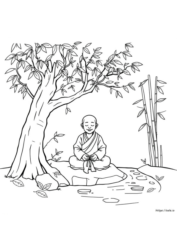 Gambar Mewarnai Biksu
