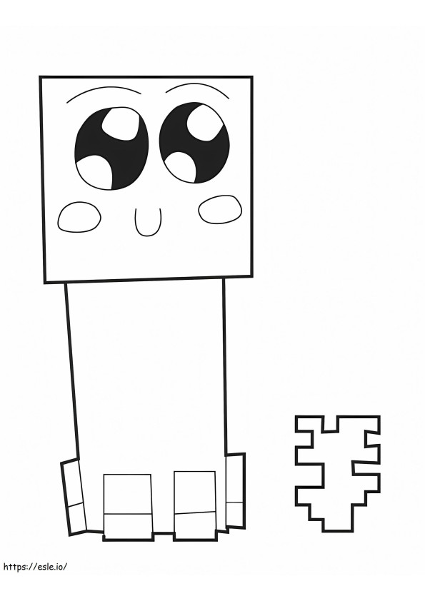 Cute Creeper coloring page