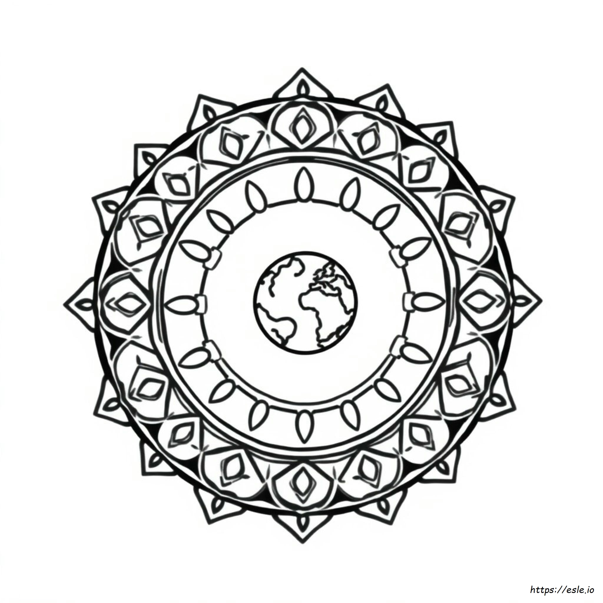 Ausdruckbare Mond Mandala Ausmalbilder