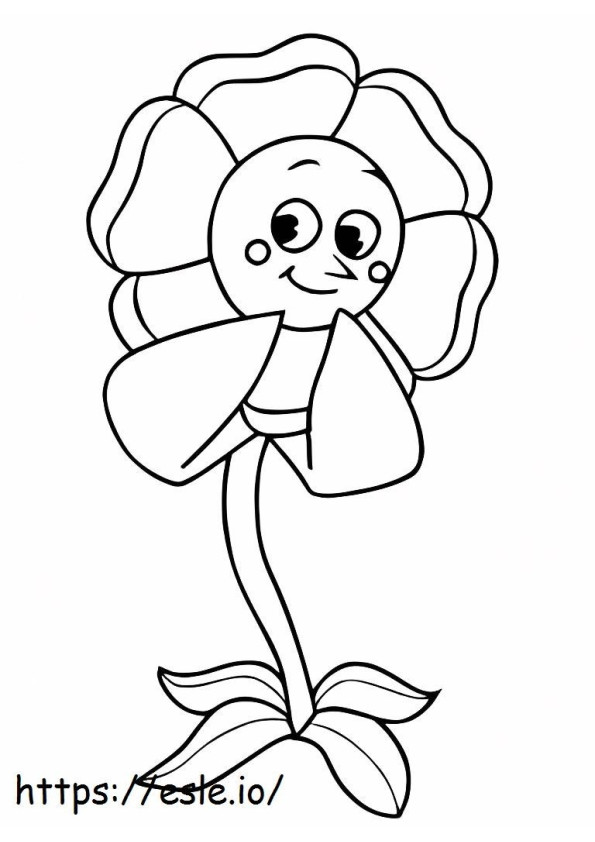 Carnation Cagney Smiling coloring page