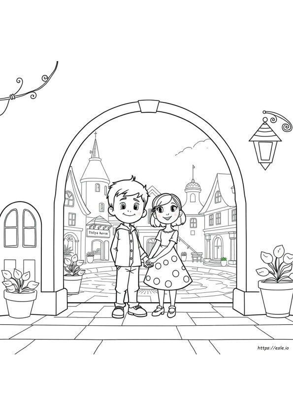 Halaman Mewarnai Charlie Dan Lola