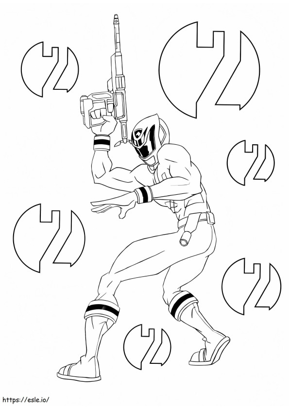 Ranger com uma arma laser para colorir