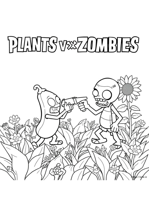 Plants Vs Zombies Mewarnai Gambar