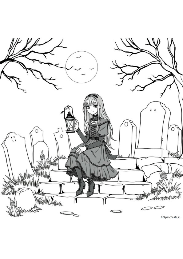 Coloriage Emo Gothique Pour Adultes