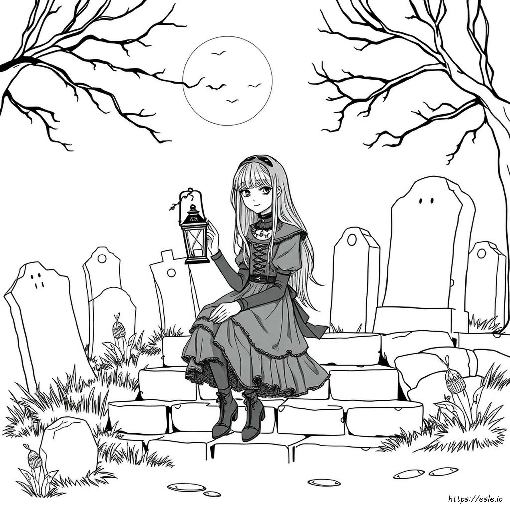 Gothic Emo Coloring Pages For Adults