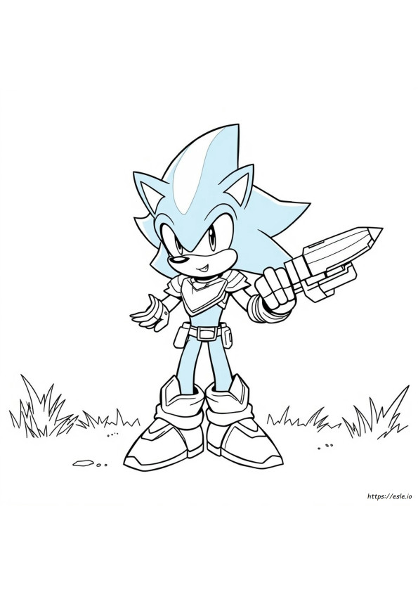 Dark Sonic The Hedgehog Gambar Mewarnai