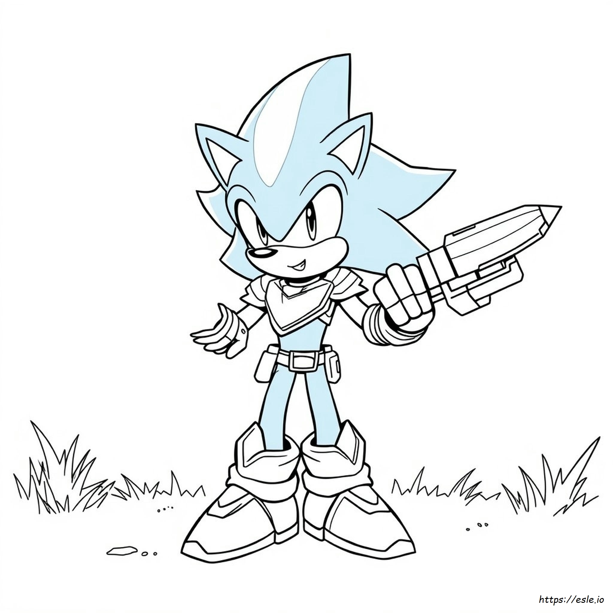 Dark Sonic The Hedgehog Coloring Pages