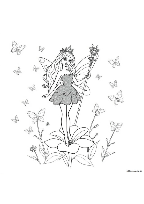 Barbie Peri Gambar Mewarnai Untuk Dicetak