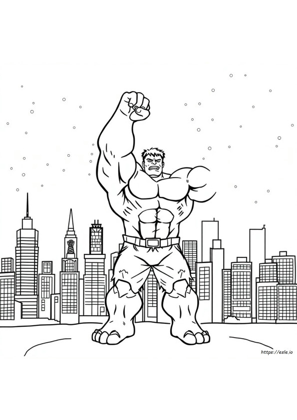 Hulk Ausmalbilder Schwarz-Weiss