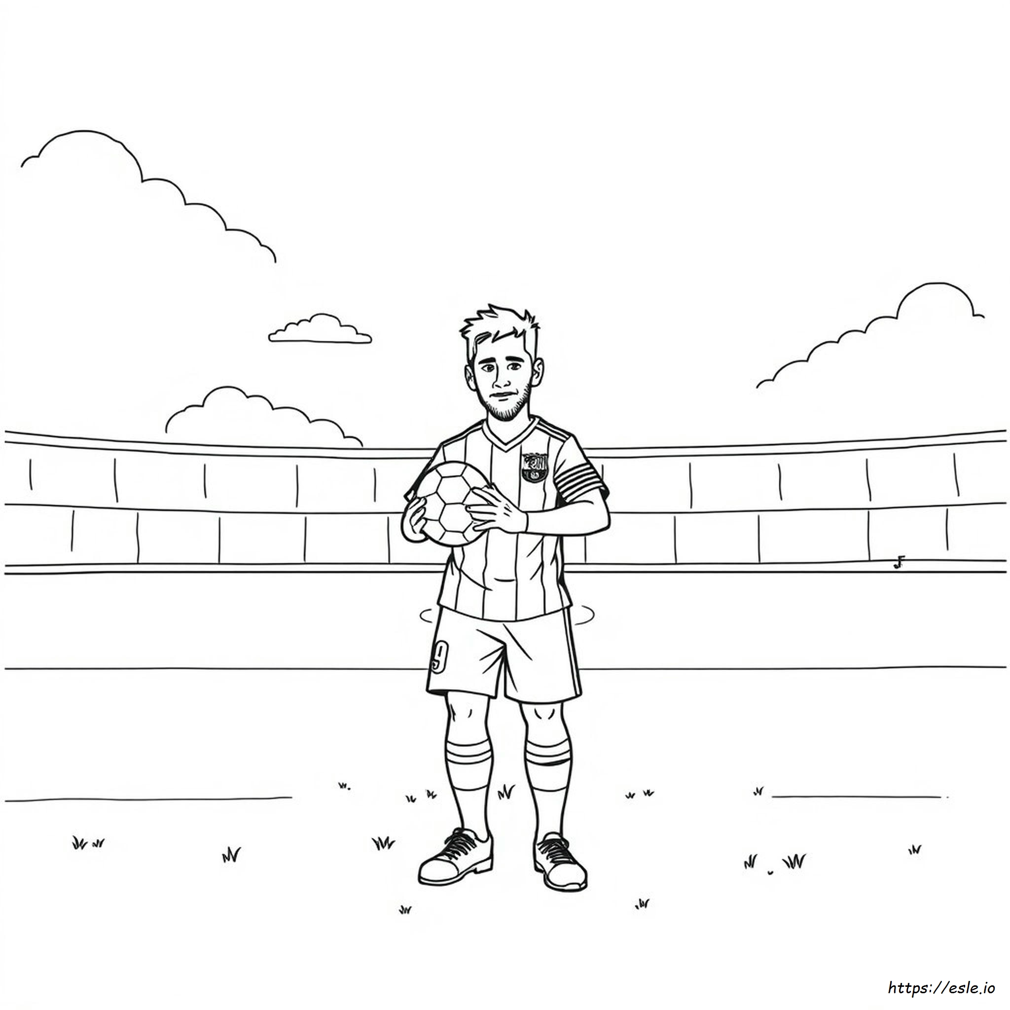 Messi Colouring In Pages