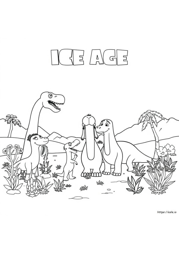 La Era De Hielo 3 El Amanecer De Los Dinosaurios Páginas Para Colorear