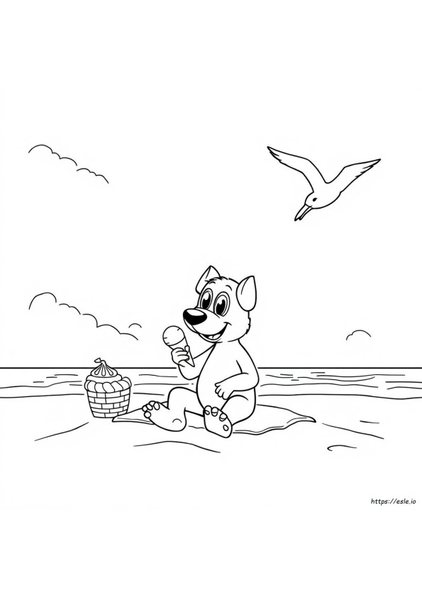 Bluey Liburan Halaman Mewarnai