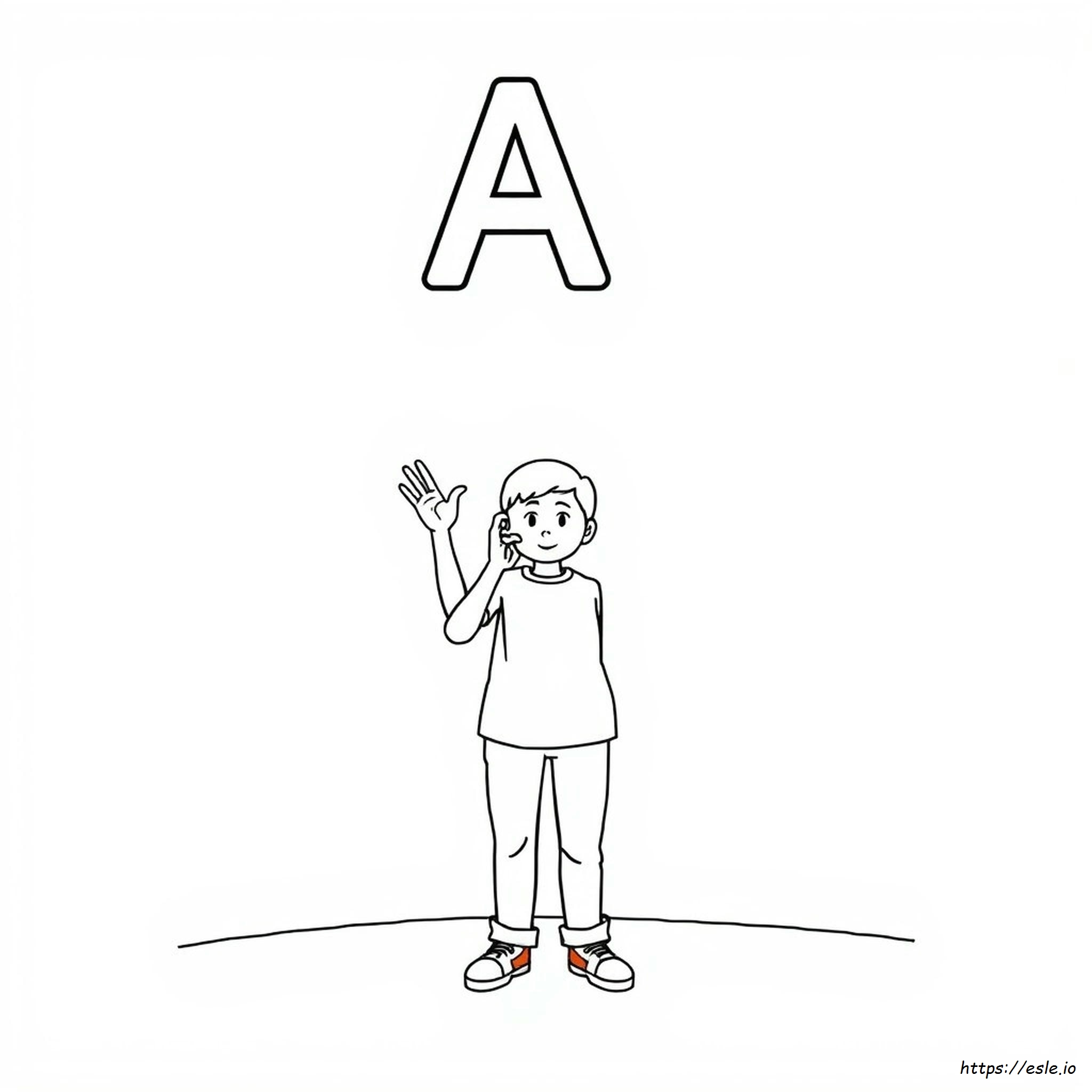 Sign Language Alphabet Coloring Pages
