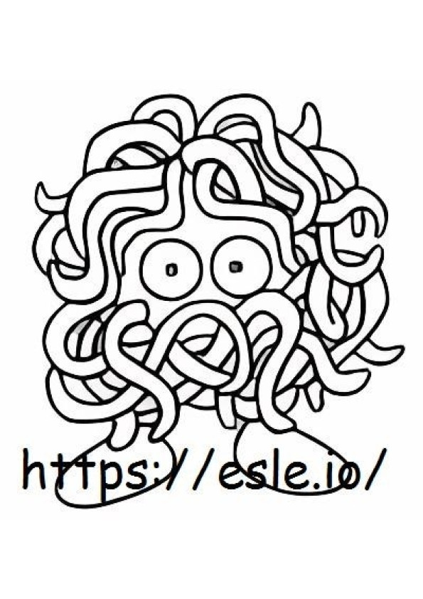 Tangela coloring page