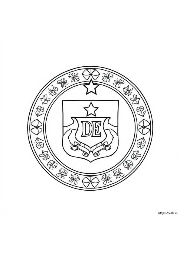 Delaware Állami Pecsét Színező