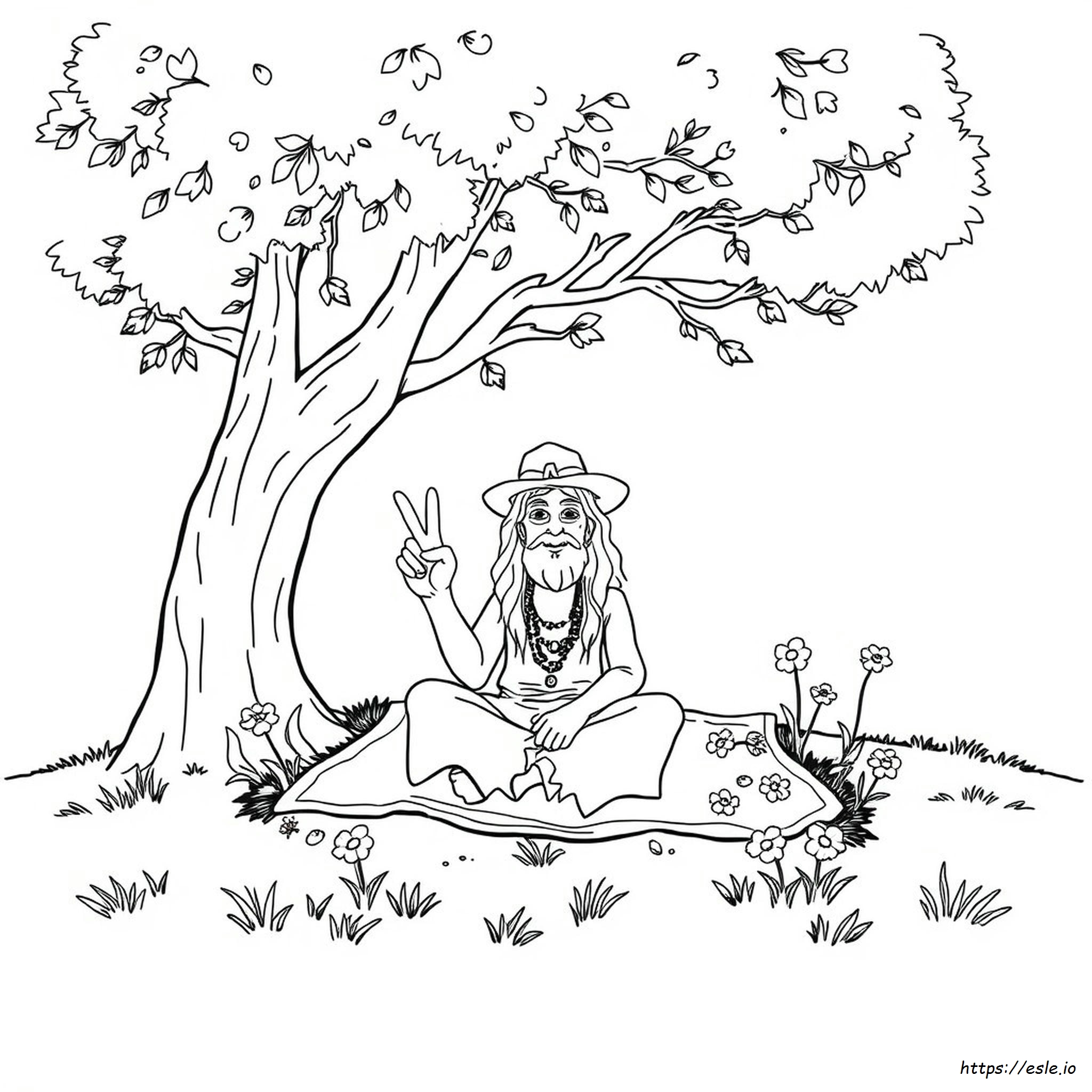 Hippie Coloring Pictures