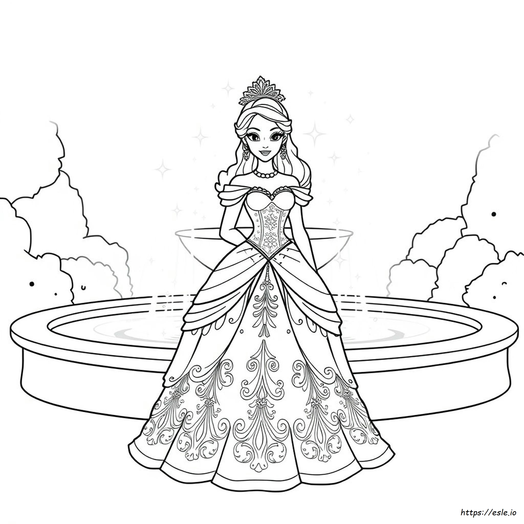Vestidos De Princesas Disney Para Colorear