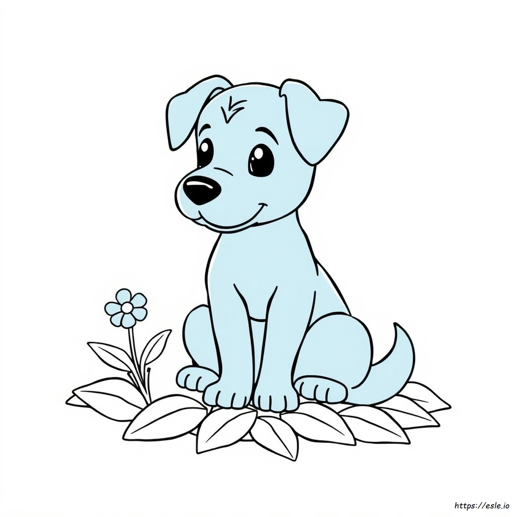 Cane Blu Da Colorare
