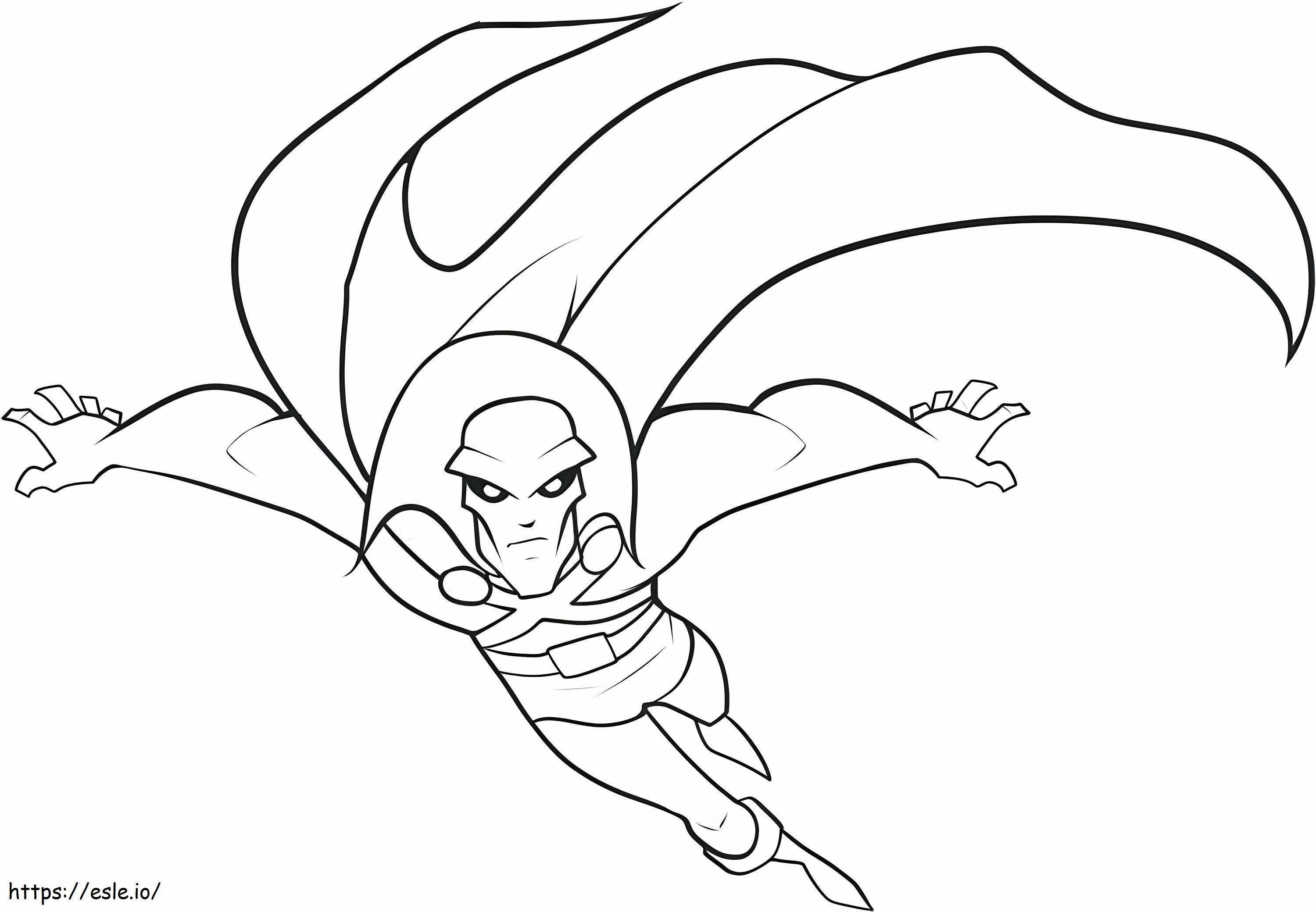Martian Manhunter Moving coloring page