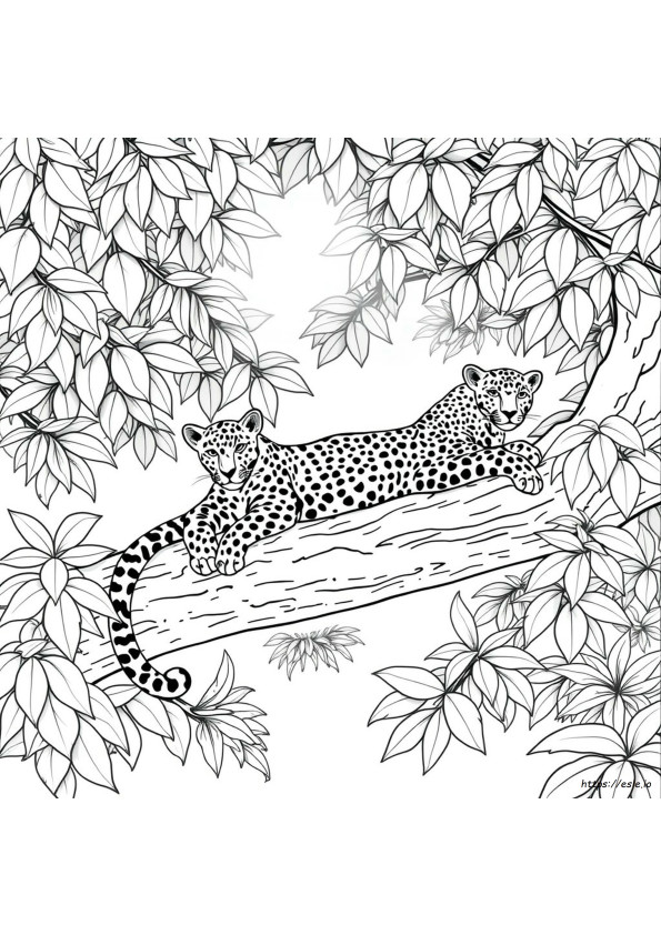 Leopard Ausmalbild