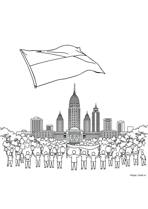 Indonesia Independence Day Coloring Pages