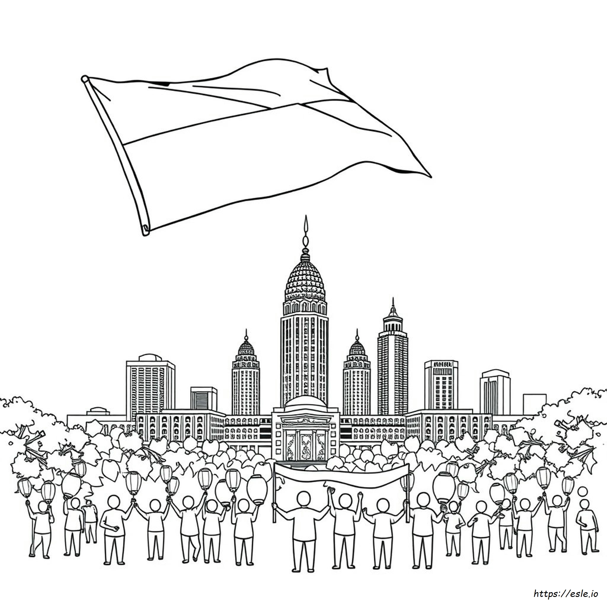 Indonesia Independence Day Coloring Pages