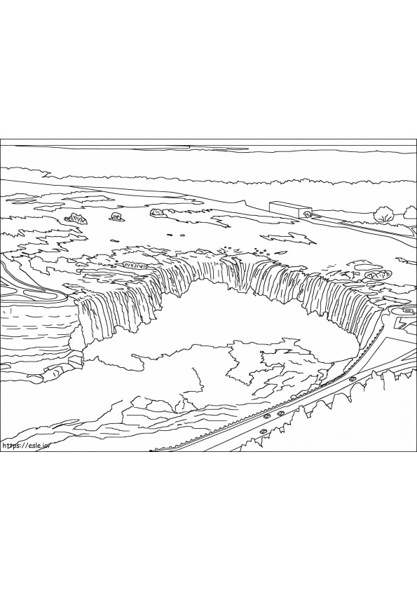 Large Waterfall coloring page