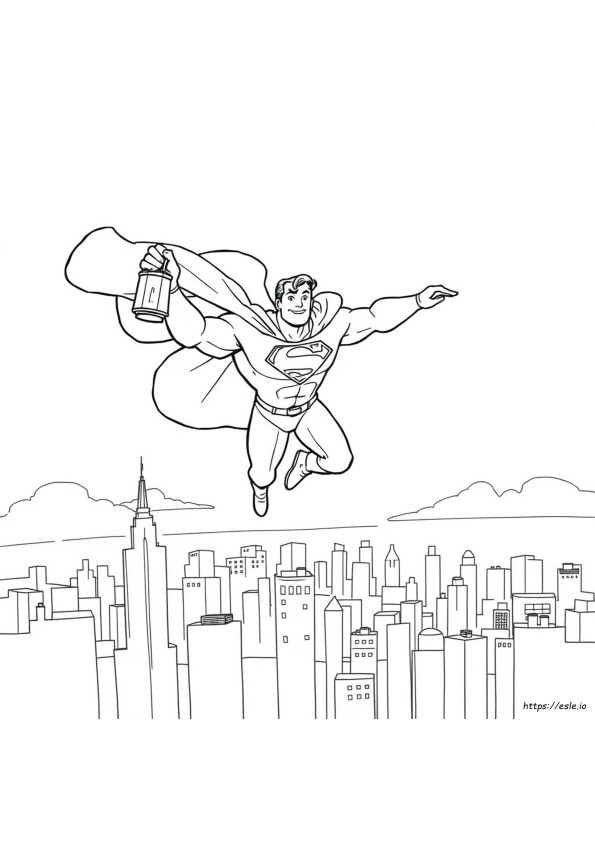 Superman Cartoon Coloring Pages