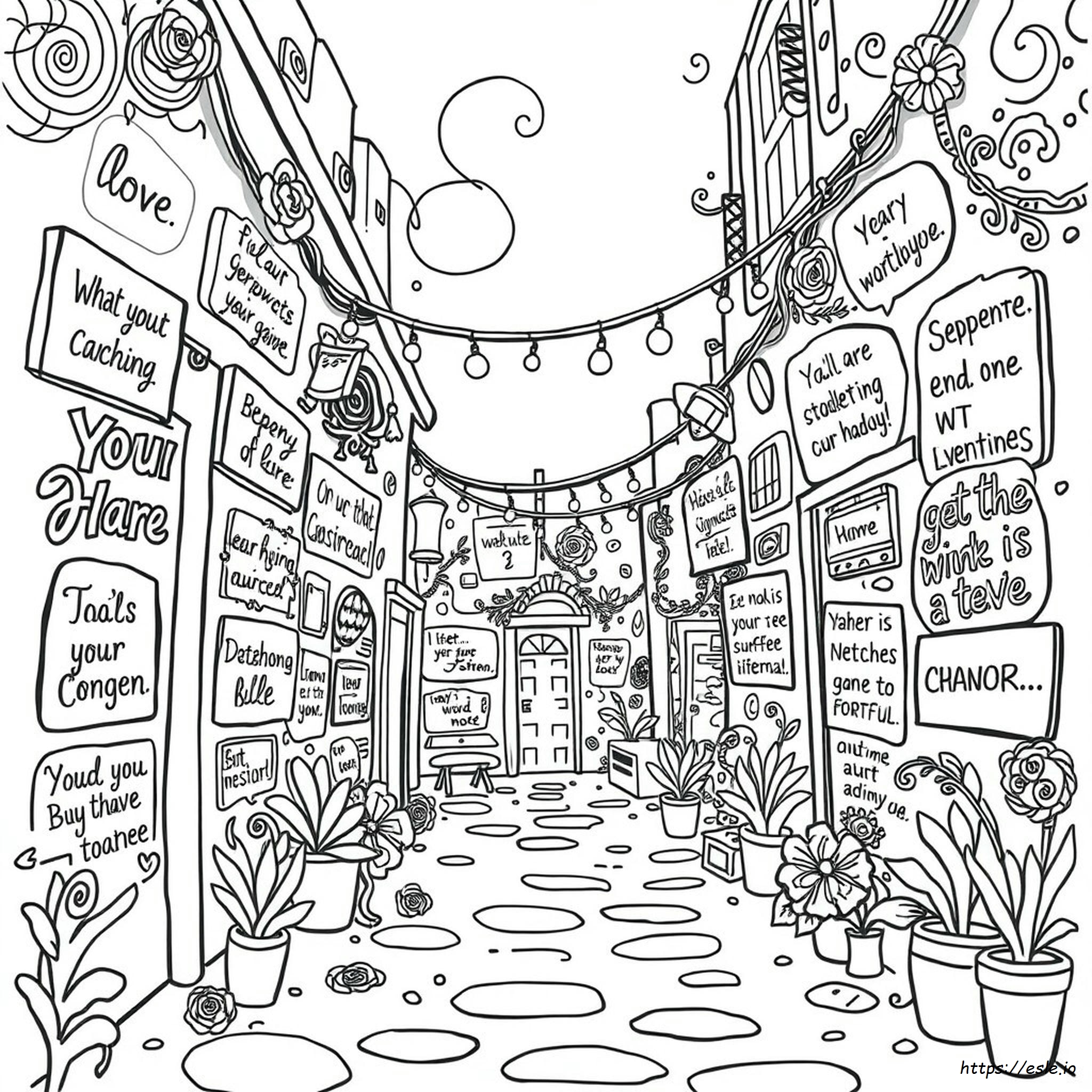 Doodle Art Alley Zitate Ausmalbilder