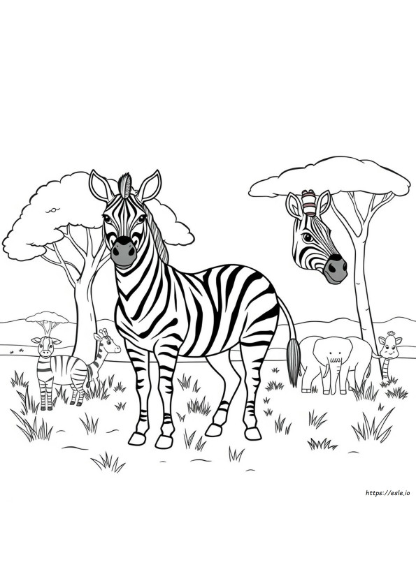 Zebra Boyama Sayfası