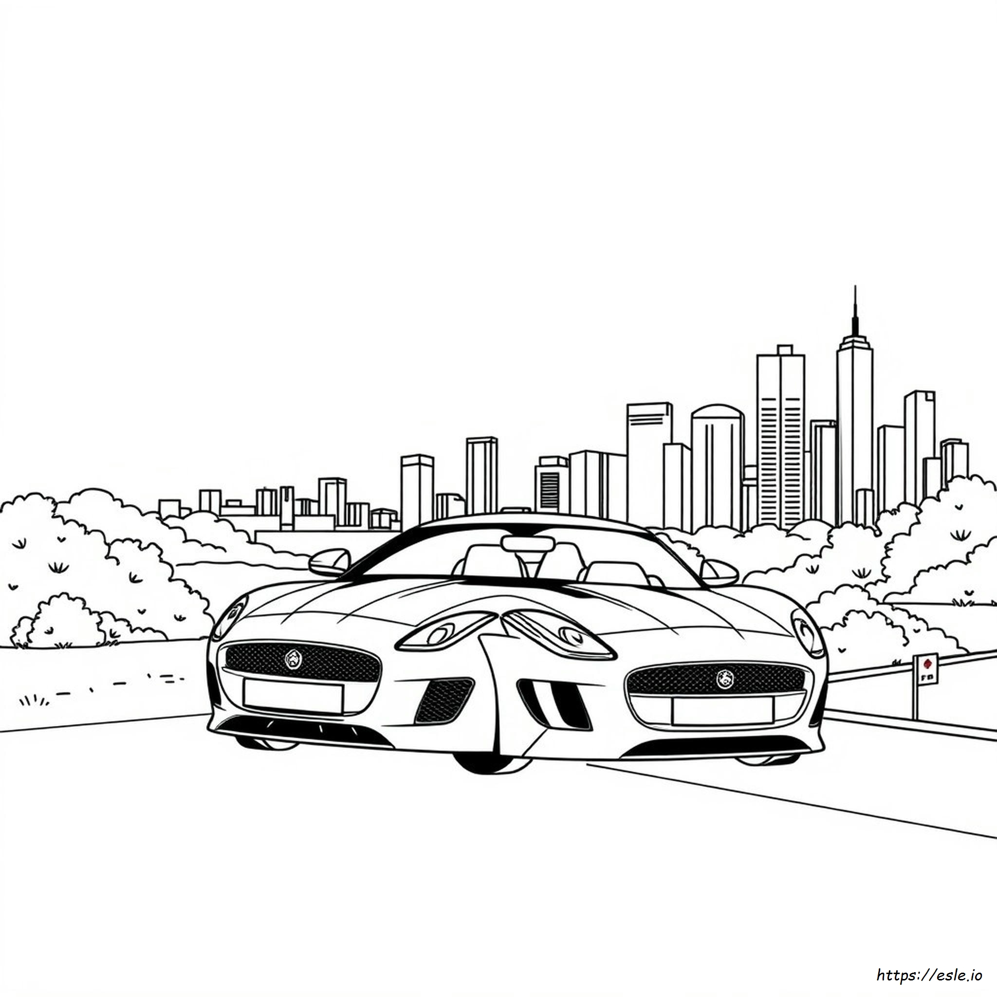 Jaguar Araba Boyama Sayfaları