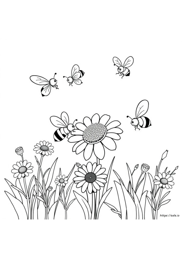 Abejas Para Colorear