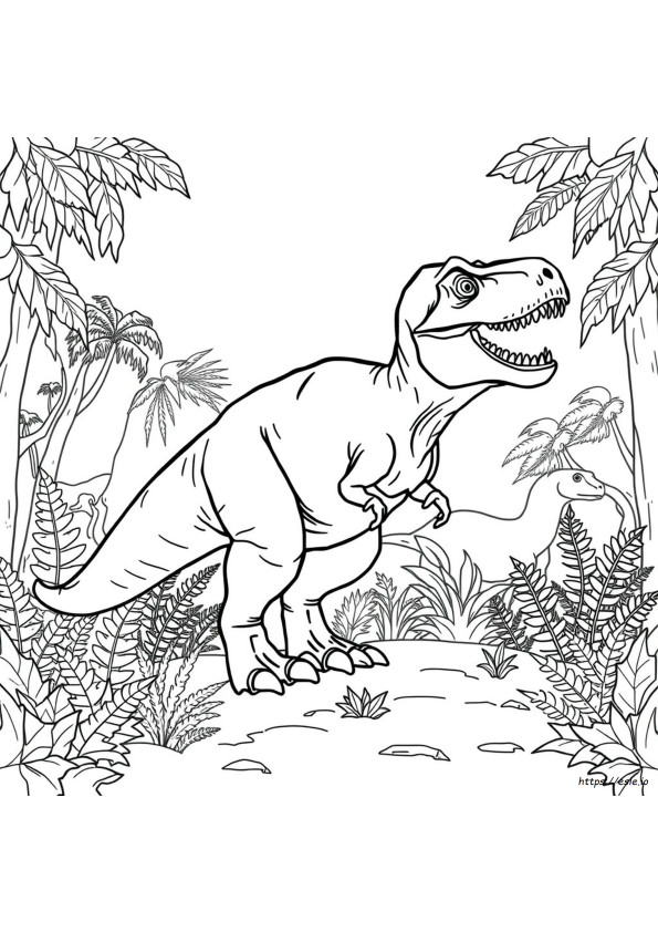 Mewarnai Gambar Tyrannosaurus Rex